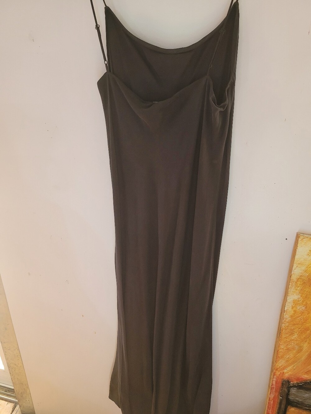 NWT J. Crew 12 Black Slip Maxi Dress Adjustable Spaghetti Straps - Picture 4 of 5